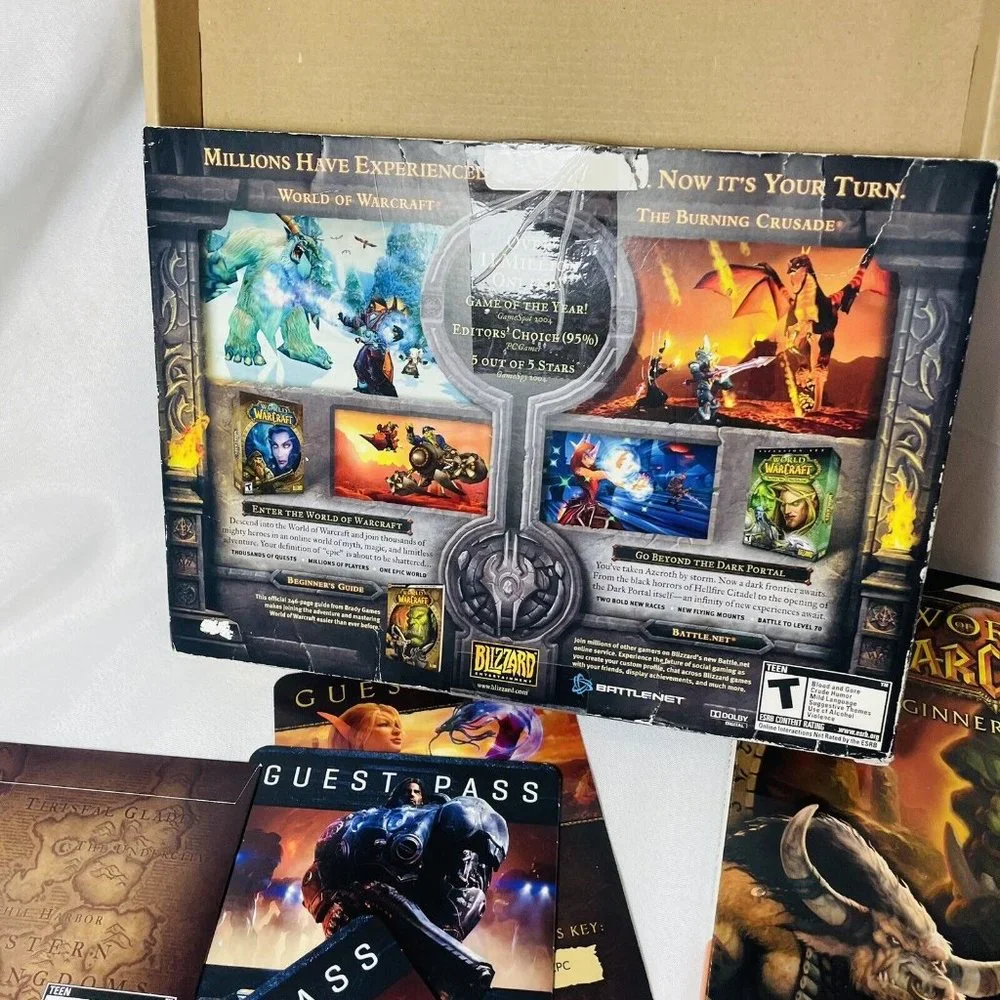 World of Warcraft: Battle Chest Blizzard Windows XP Vista 2007 Mac Game Chest